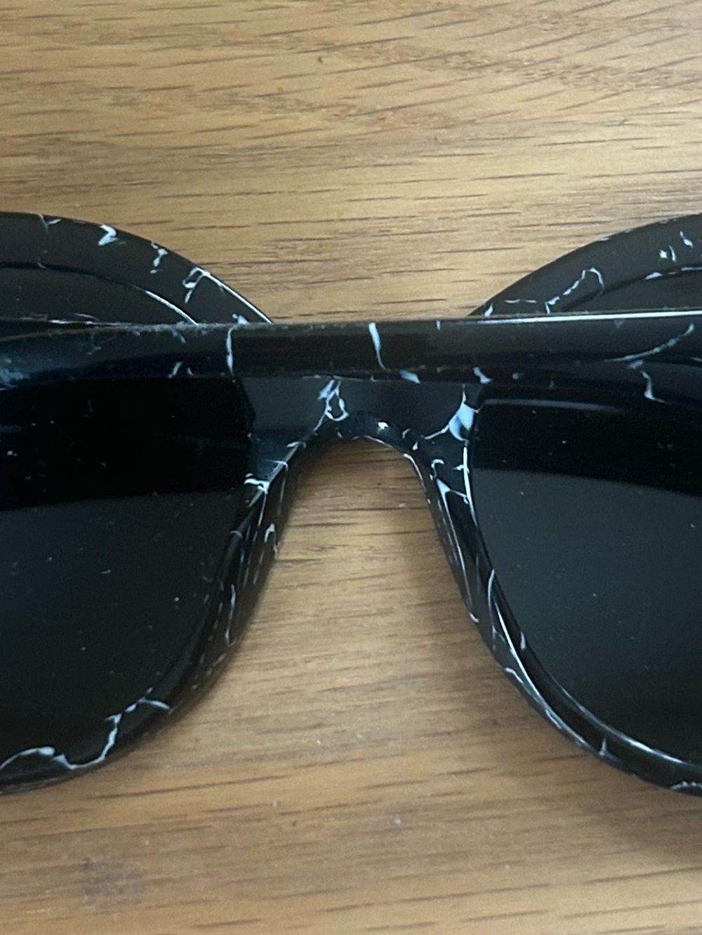Prada Black Marble Pattern Oversized Women's Sunglasses - Picture 3 of 7